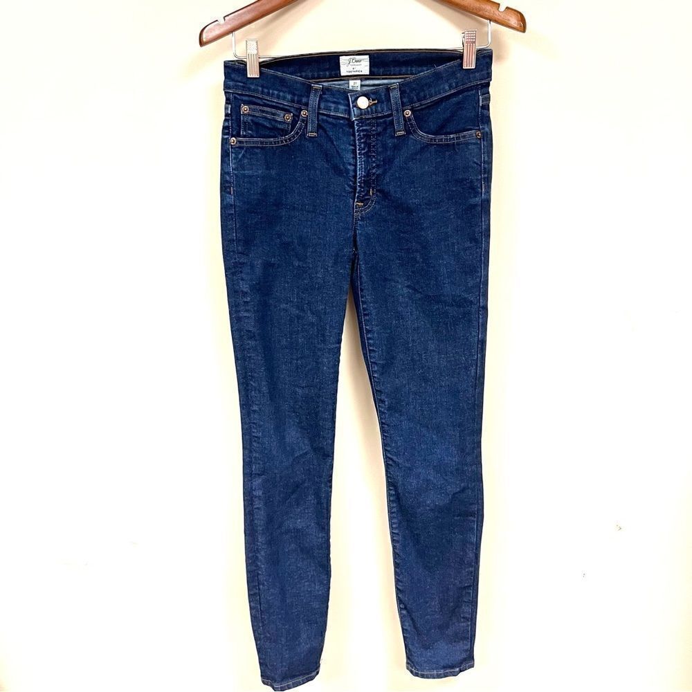 J Crew dark Wash “8 “ toothpick jeans Sz 27